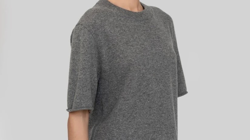 Kurzarm-Pullover aus Kaschmir und Wolle